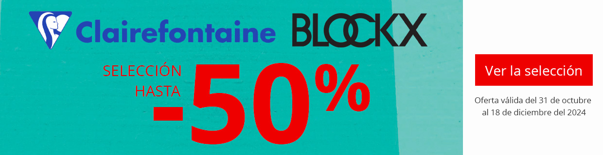 Hasta -50% en una seleccion de productos Clairefontaine